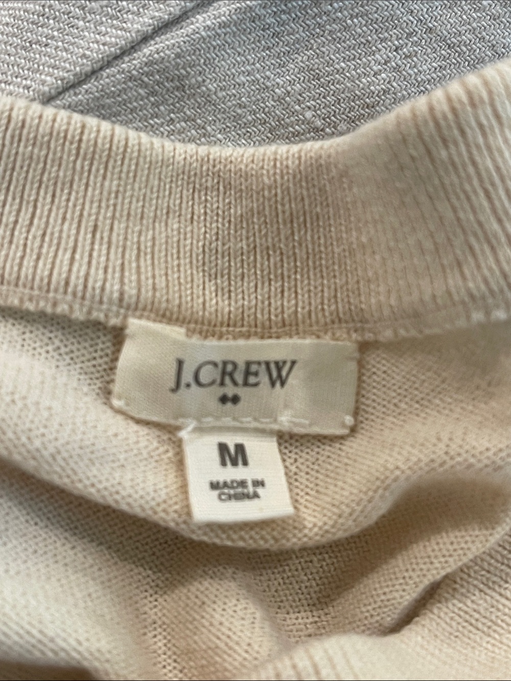J.Crew Clare Cotton Cream Cardigan Size M - Picture 5 of 6